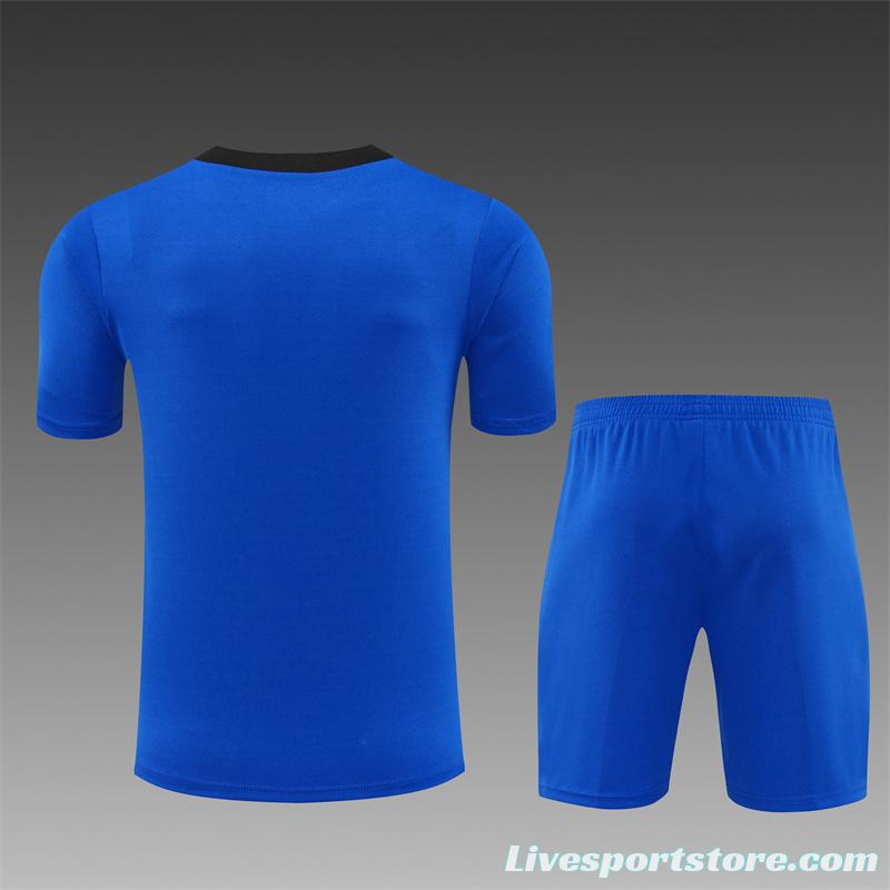 2024 South Korea Blue Short Sleeve Jersey+Shorts