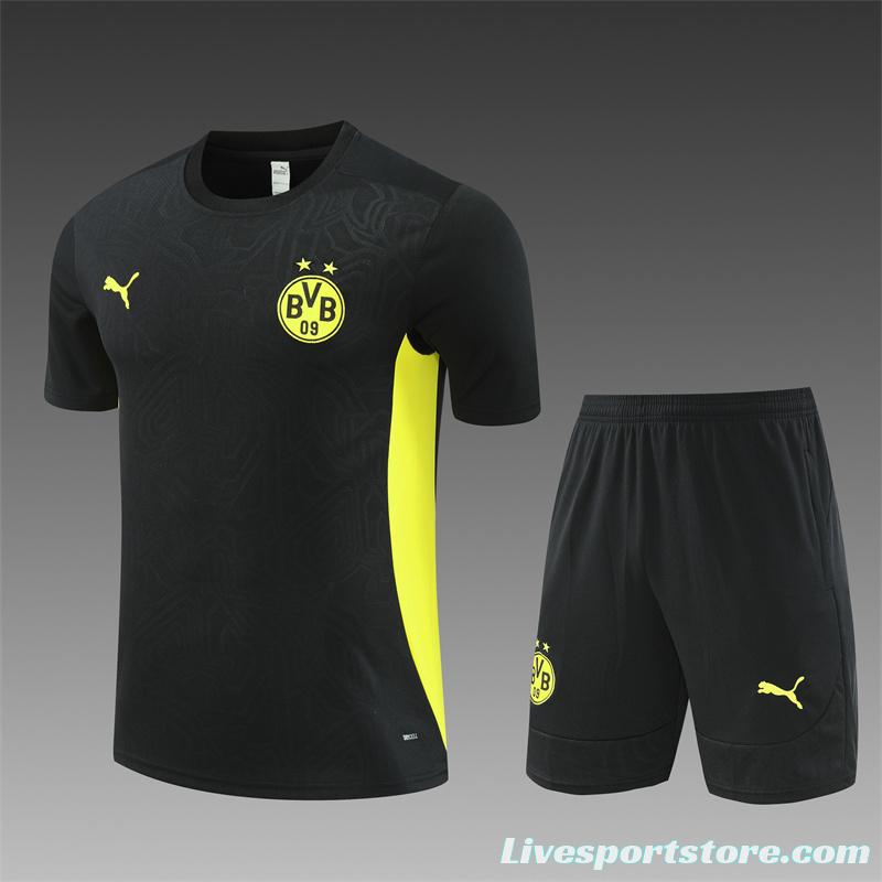 24/25 Borussia Dortmund Black Short Sleeve Jersey+Shorts