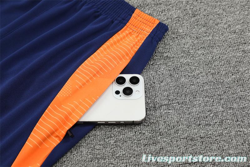 24/25 Juventus Orange Half Zipper Jacket+Long Pants