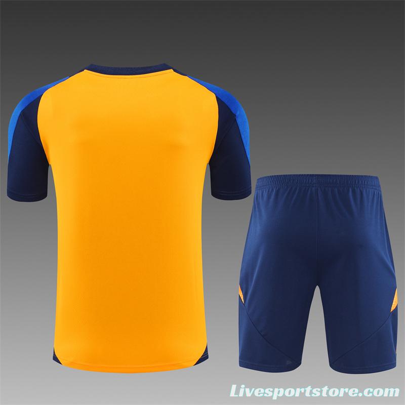 24/25 Juventus Orange/Navy Short Sleeve Jersey+Shorts