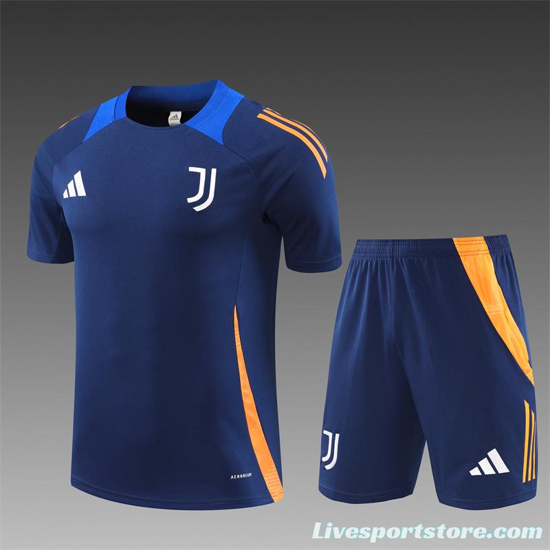 24/25 Juventus Navy Short Sleeve Jersey+Shorts