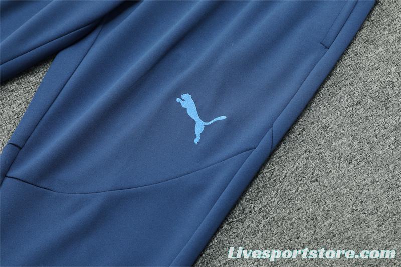 24/25 Manchester City Sky Blue Half Zipper Jacket+Long Pants