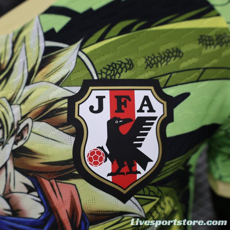 Player Version 2024 Japan Green Dragon Ball Son Goku Jersey