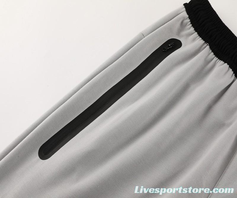 2024 NIKE Sports White/Black Full Zipper Jacket +Long Pants