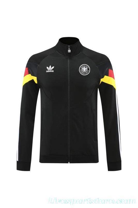 2024 Germany Black Full Zipper Jacket +Long Pants