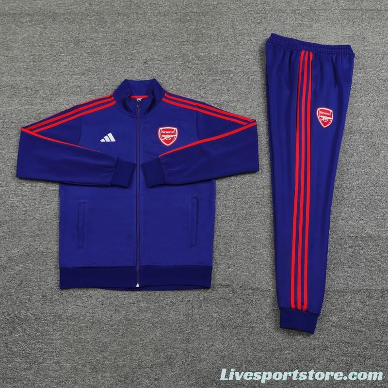 24/25 Arsenal Blue Full Zipper Jacket +Long Pants