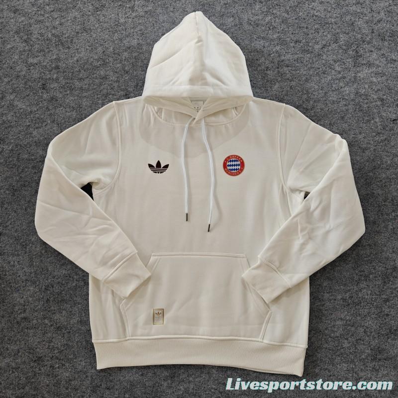 24/25 Bayern Munich Navy/Red/Black/Beige/Grey Hoodie WIth Black Badge