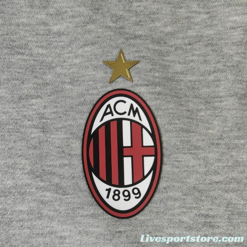 24/25 AC Milan Navy/Red/Black/Beige/Grey Hoodie WIth Black Badge