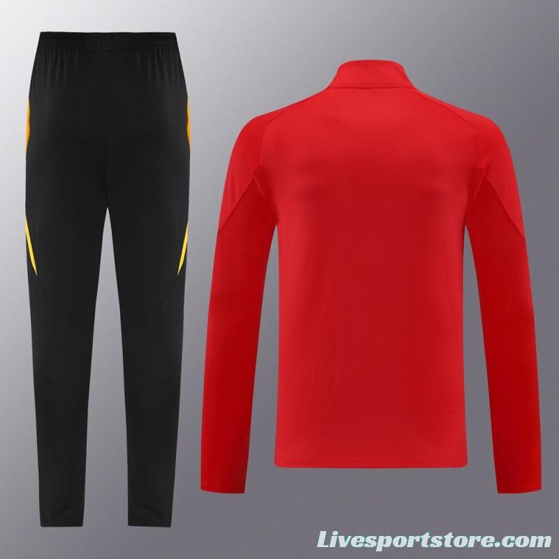 2024 Adidas Red Half Zipper Jacket+Long Pants