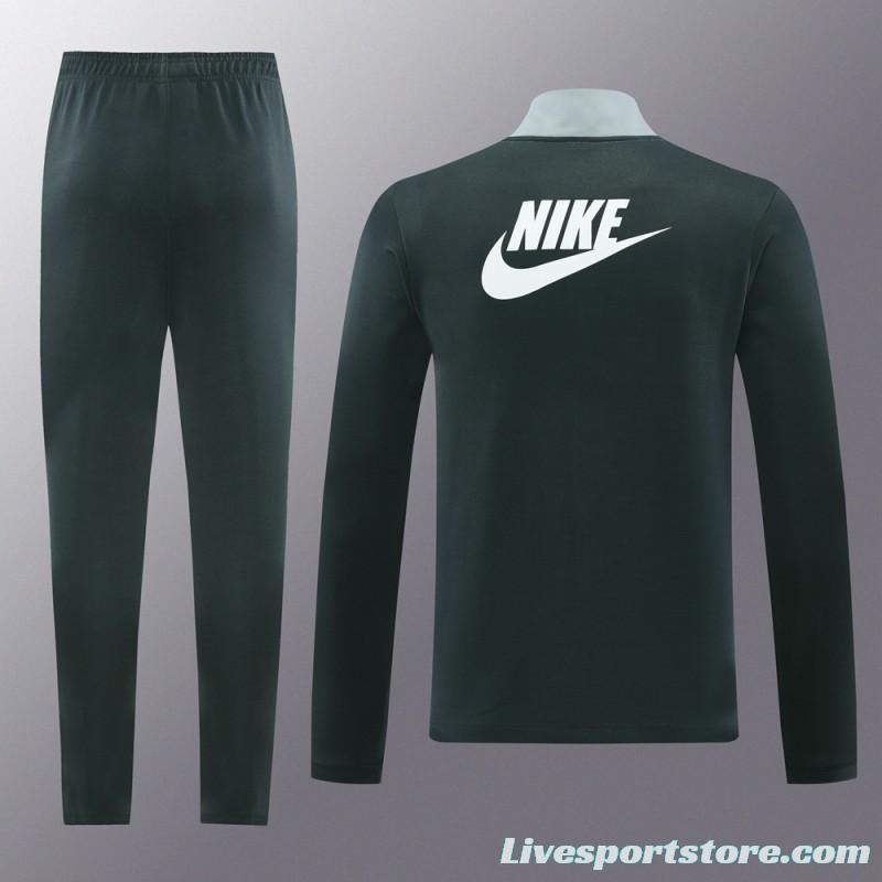 2024 NIKE Black/Grey Full Zipper Jacket +Long Pants