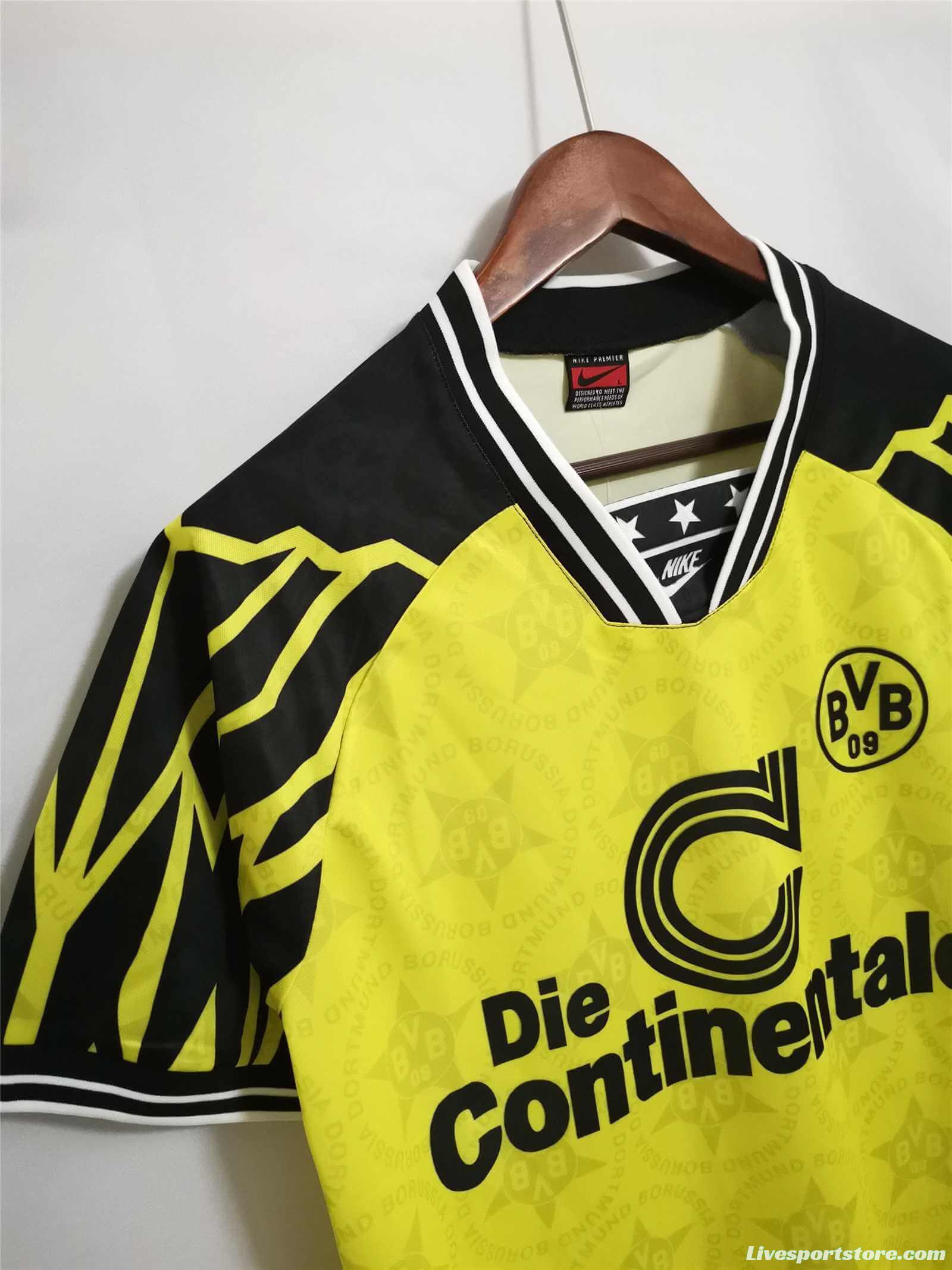 Retro 94/95 Borussia Dortmund Home Yellow Jersey