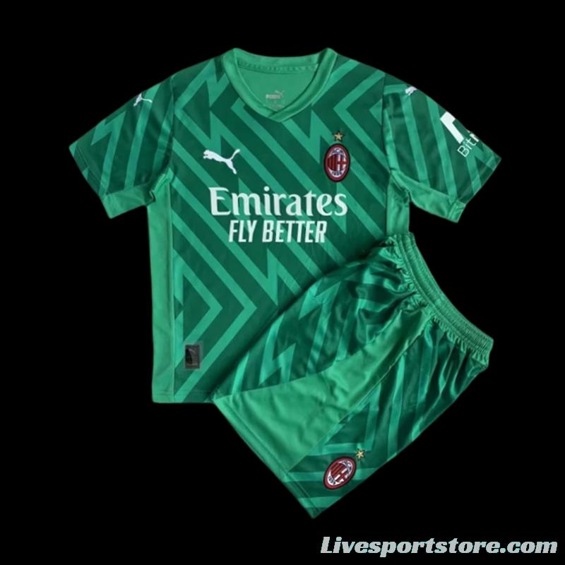 23/24 Kids AC Milan Green Goalkeeper Jersey