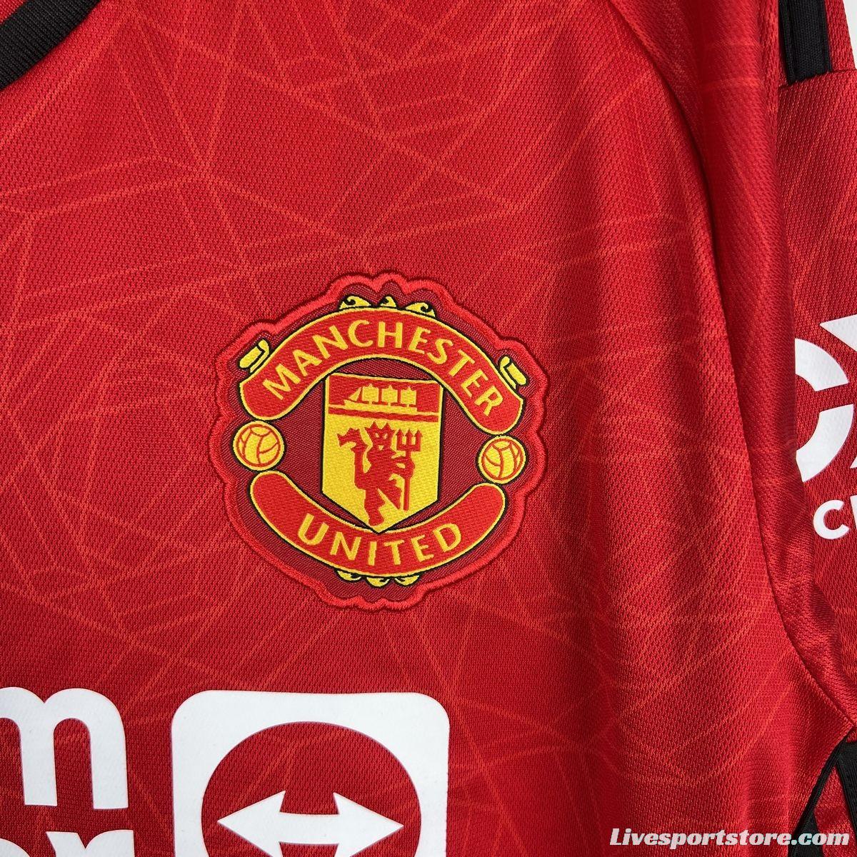 23/24 Manchester United Long Sleeve Home Jersey