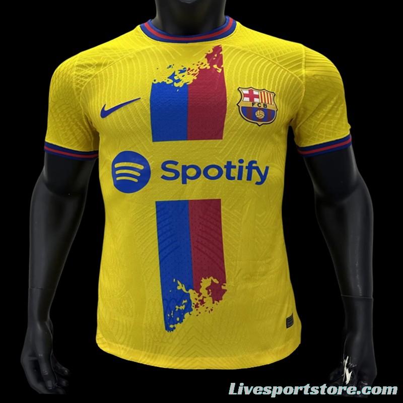 Player Version 23/24 Barcelona Yellow Training Jersey