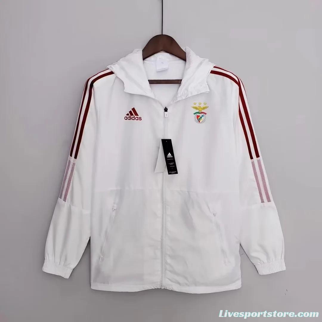 23/24 Benfica White Windbreaker