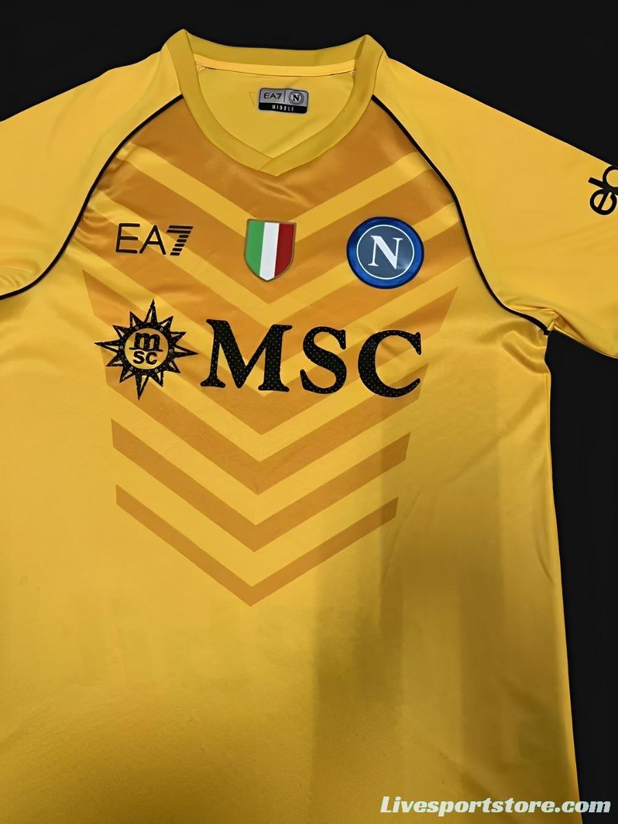 23/24 Napoli Yellow Goalkeeper Jersey