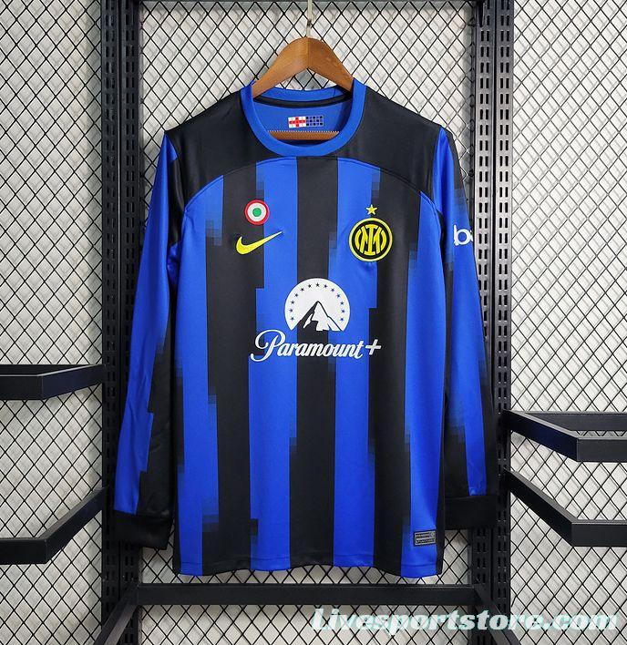 23/24 Inter Milan Home Long Sleeve Jersey