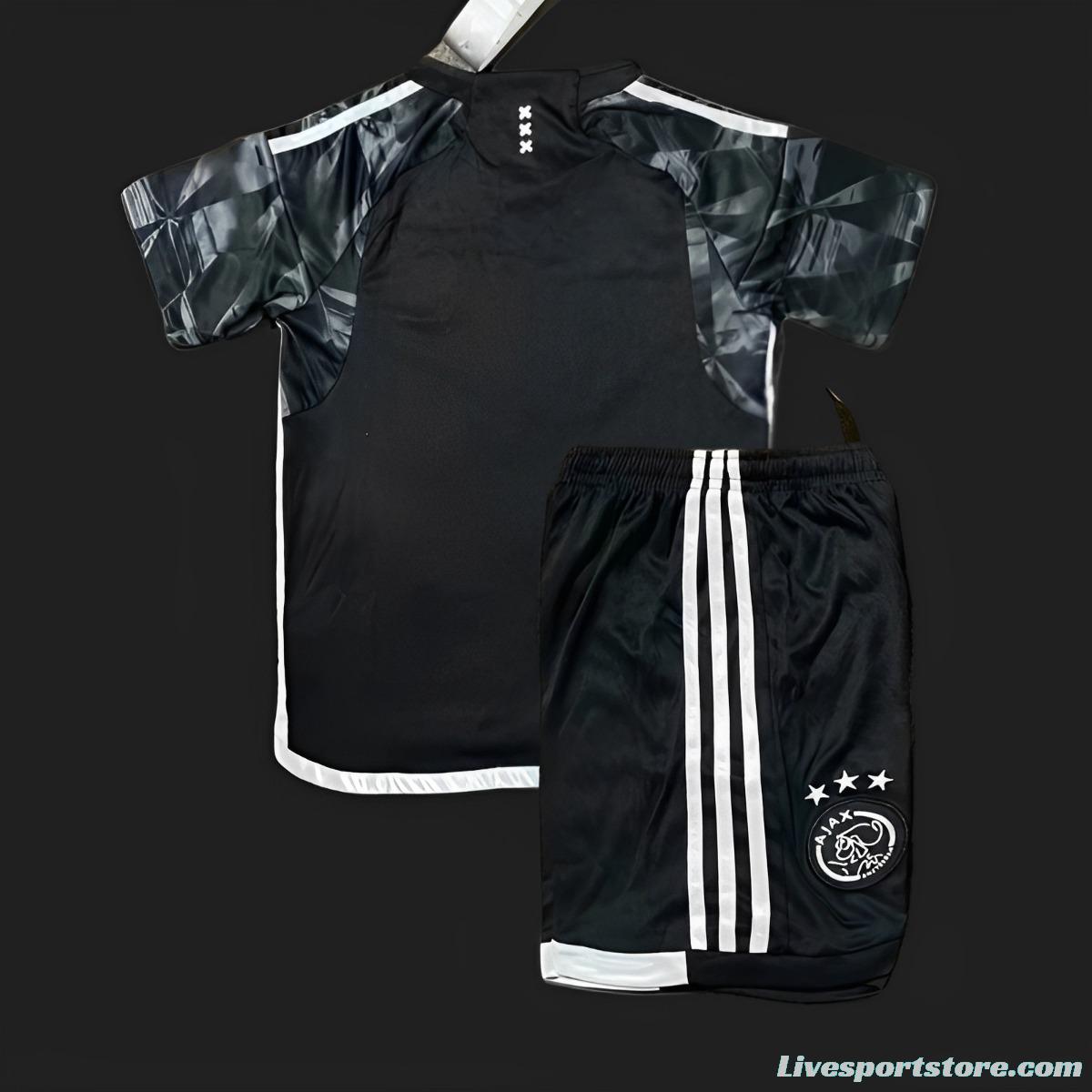 23/24 Kids Ajax Third Black Jersey