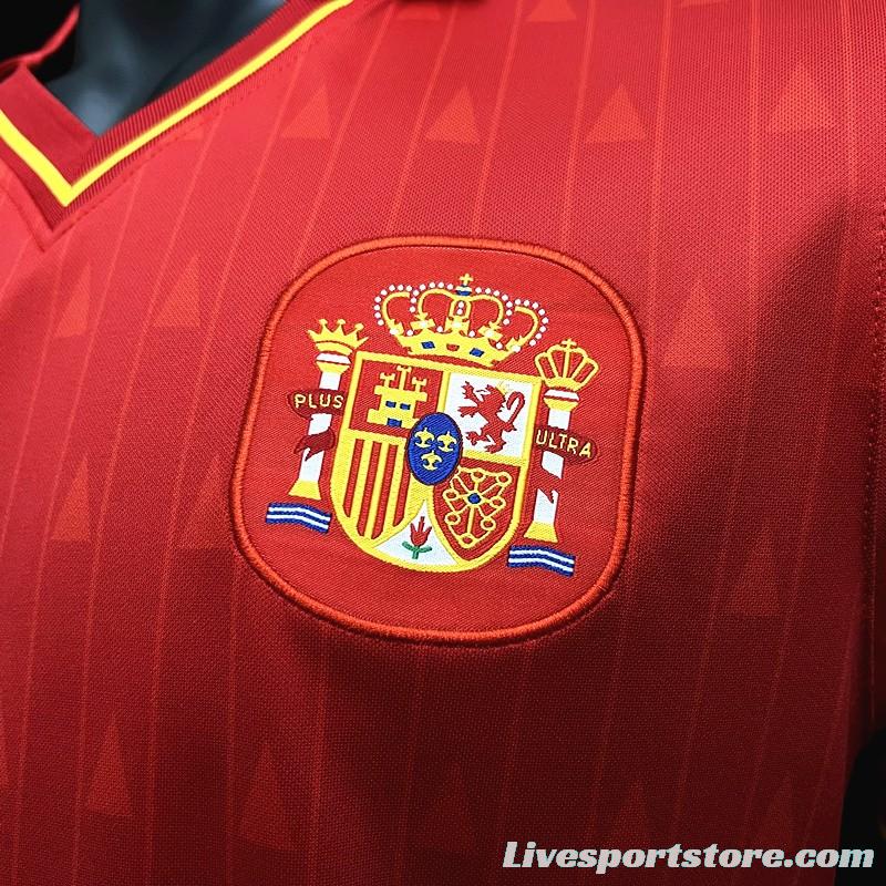 Retro 1988-91 Spain Home  Jersey