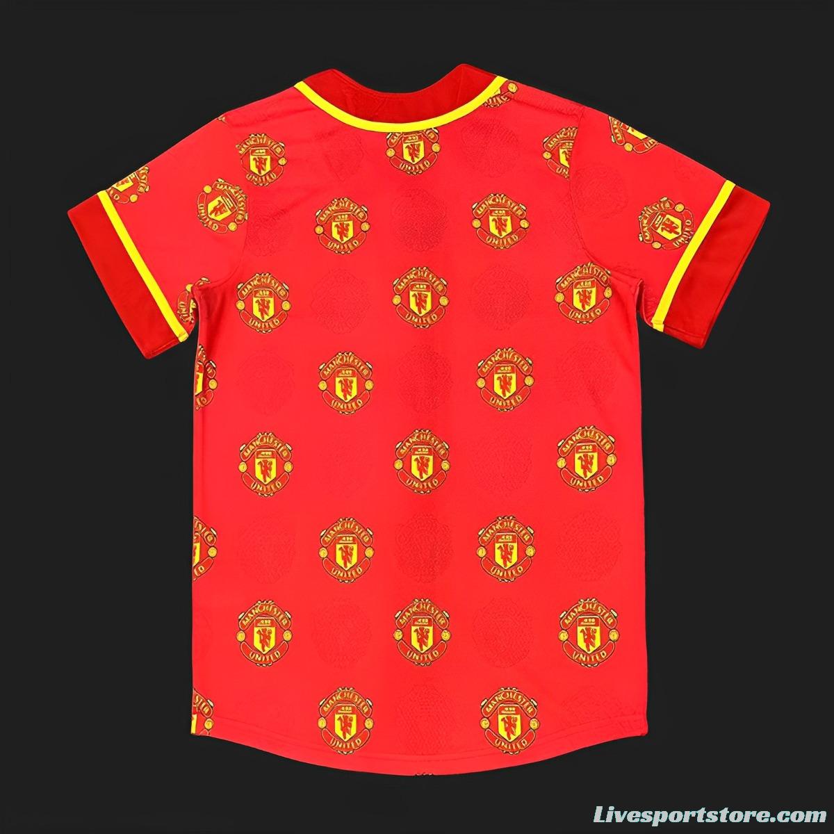 23/24 Manchester United x MLB Special Red Jersey