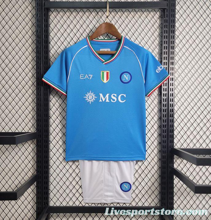 23/24 Kids Napoli Home Jersey