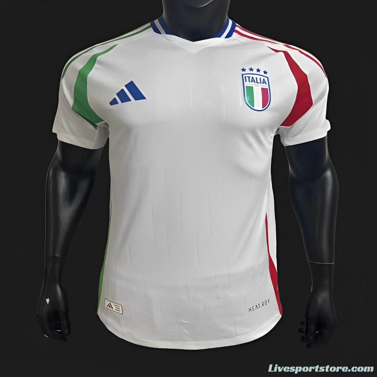 Player Version 2024 Italy Away White Jersey