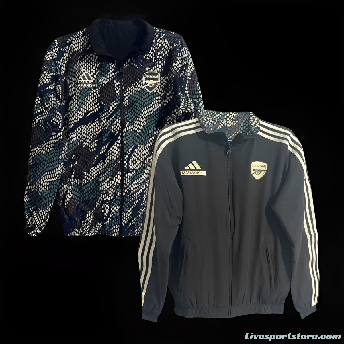 23/24 Adidas x Maharishi Arsenal Reversible Windbreaker