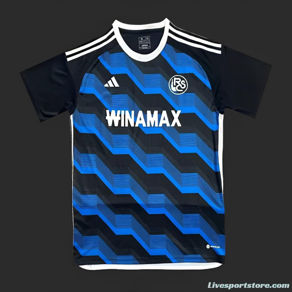 23/24 Strasbourg Third Black Blue Jersey