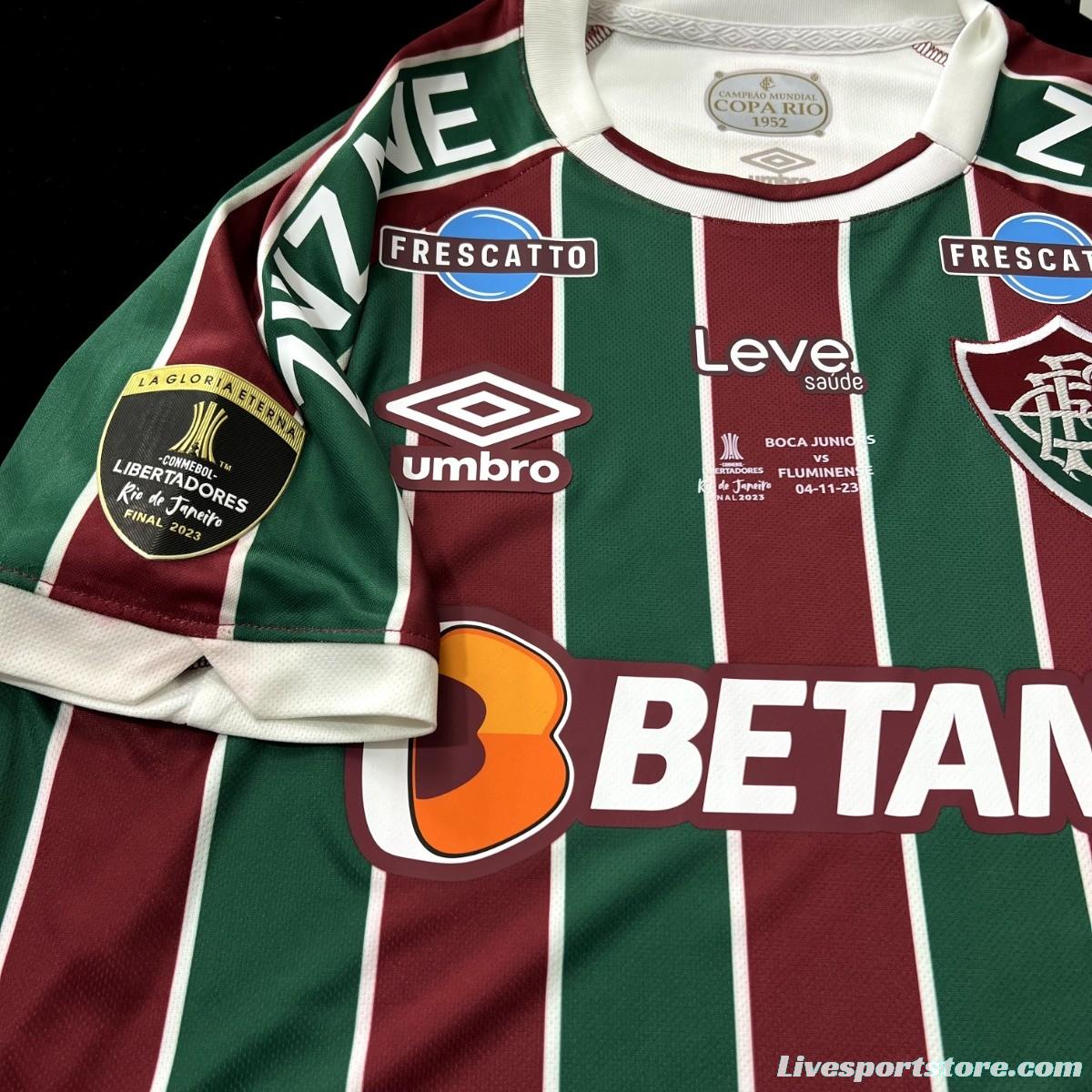 23/24 Fluminense Home Final Match Jersey With All Sponsors And Patch