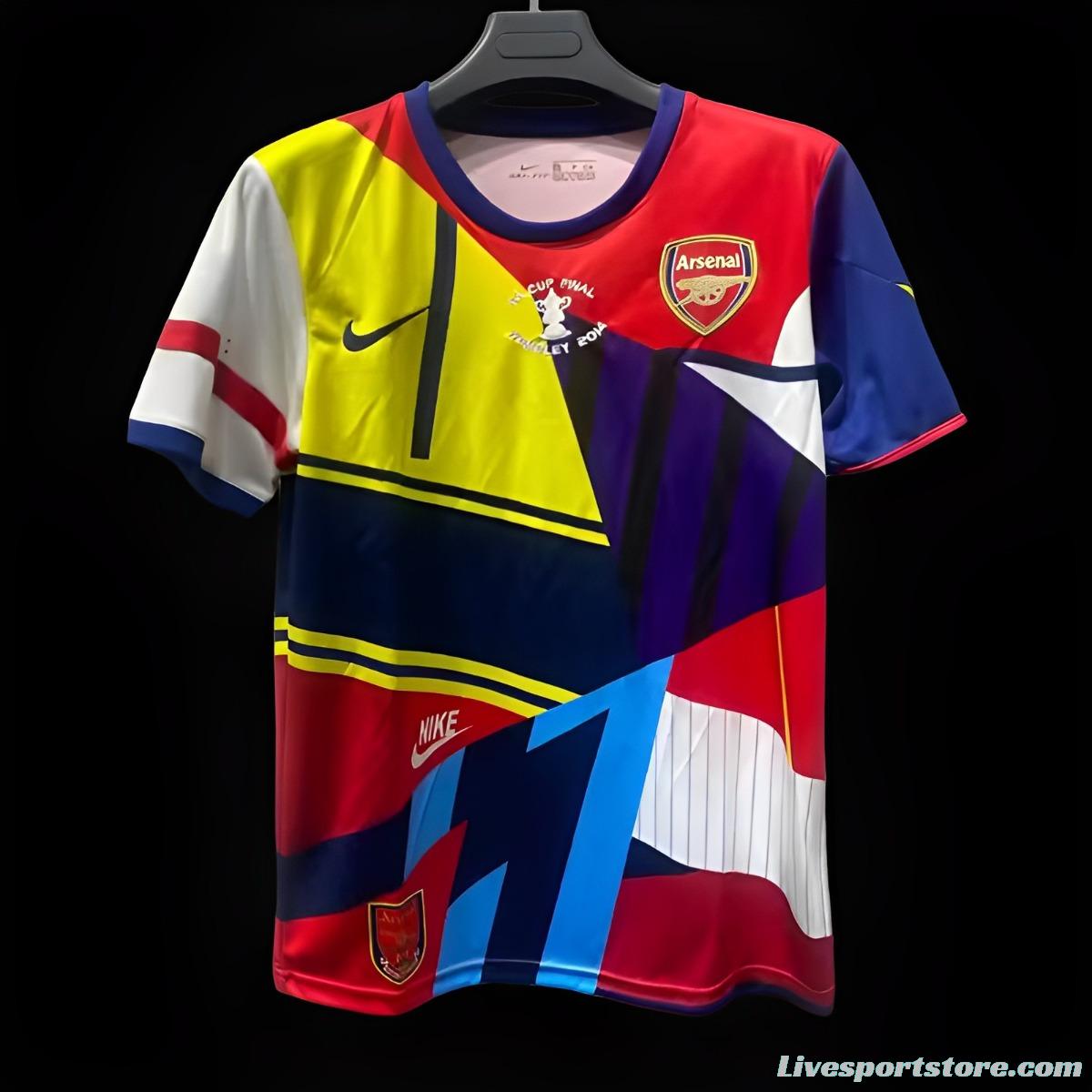 Retro 13/14 Arsenal FA Cup Multi Colors Limited Edition Jersey