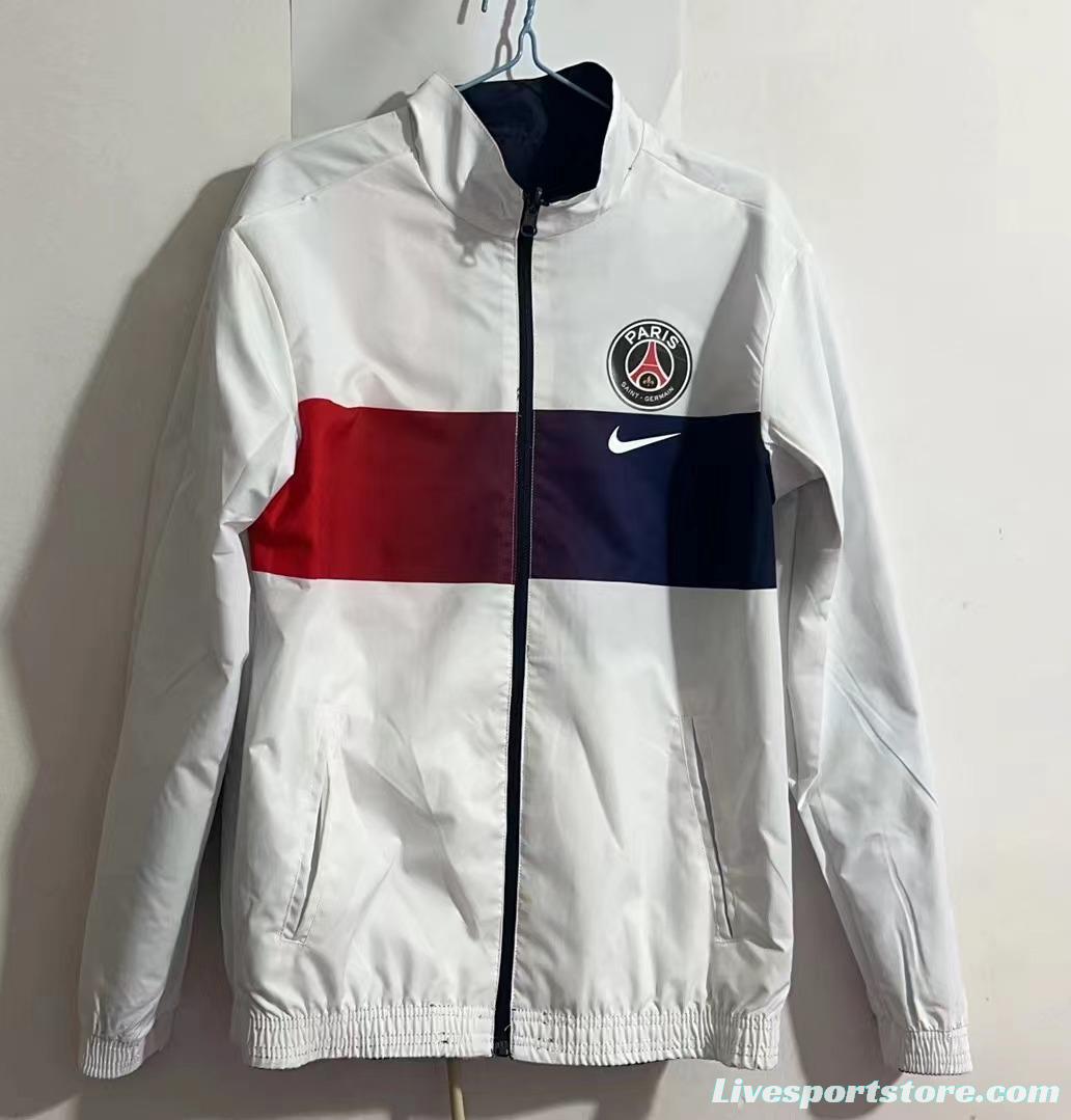 23/24 PSG Navy/White Reversible Full Zipper Jacket