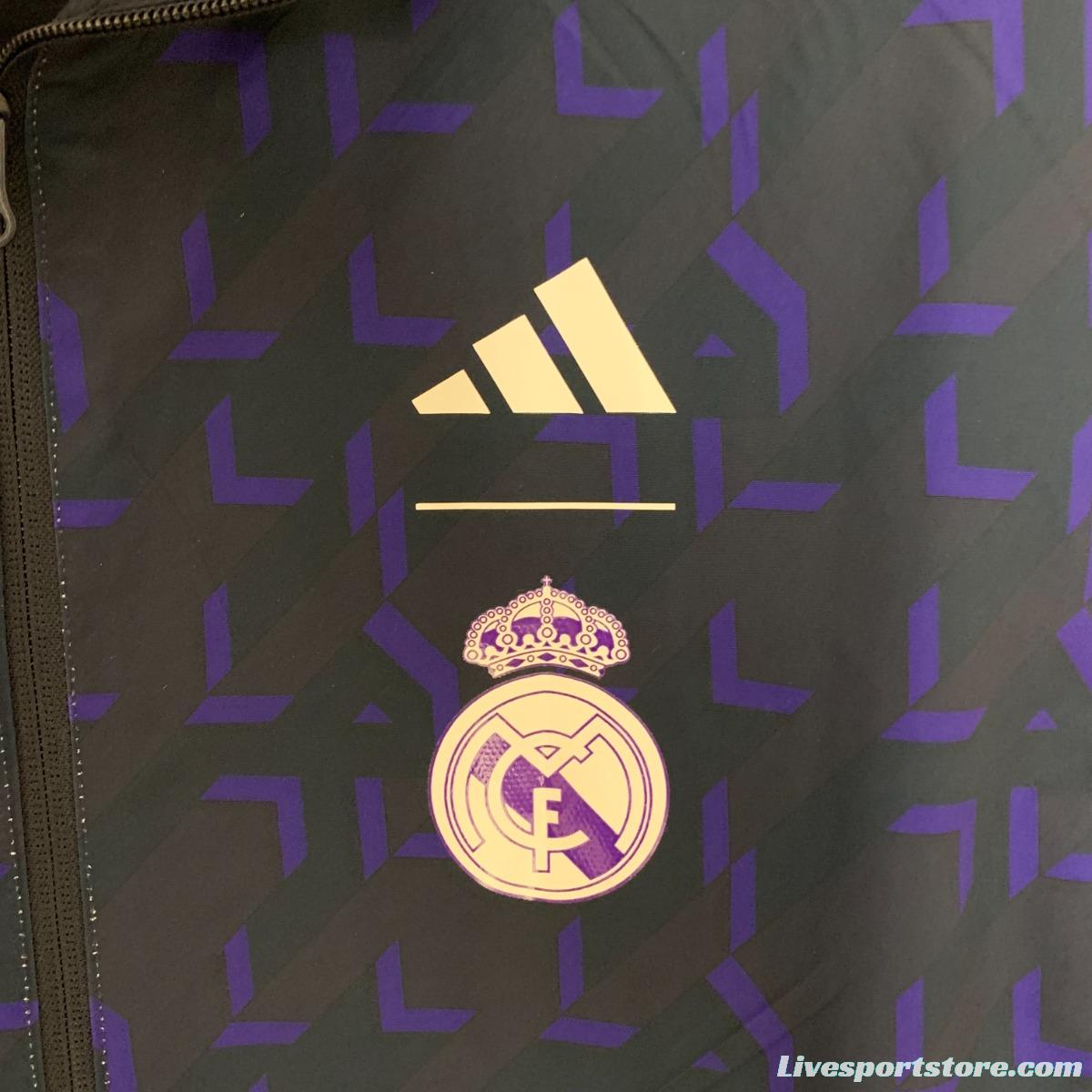 23/24 Real Madrid Navy Reversible Full Zipper Jacket