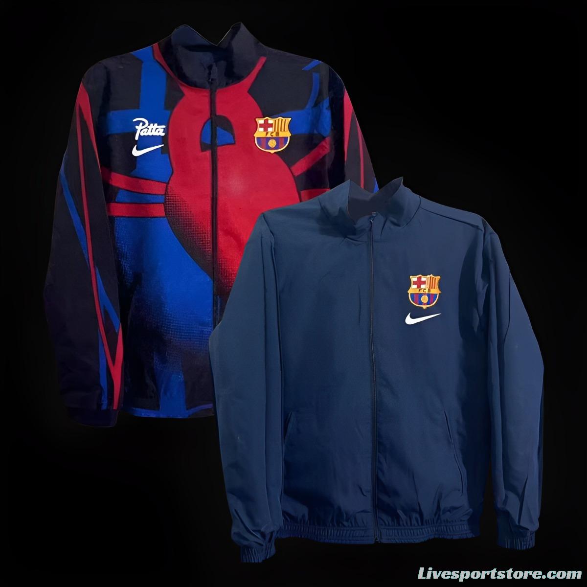 23/24 Barcelona Patta Special Edition Pre-Match Reversible Full Zipper Jacket