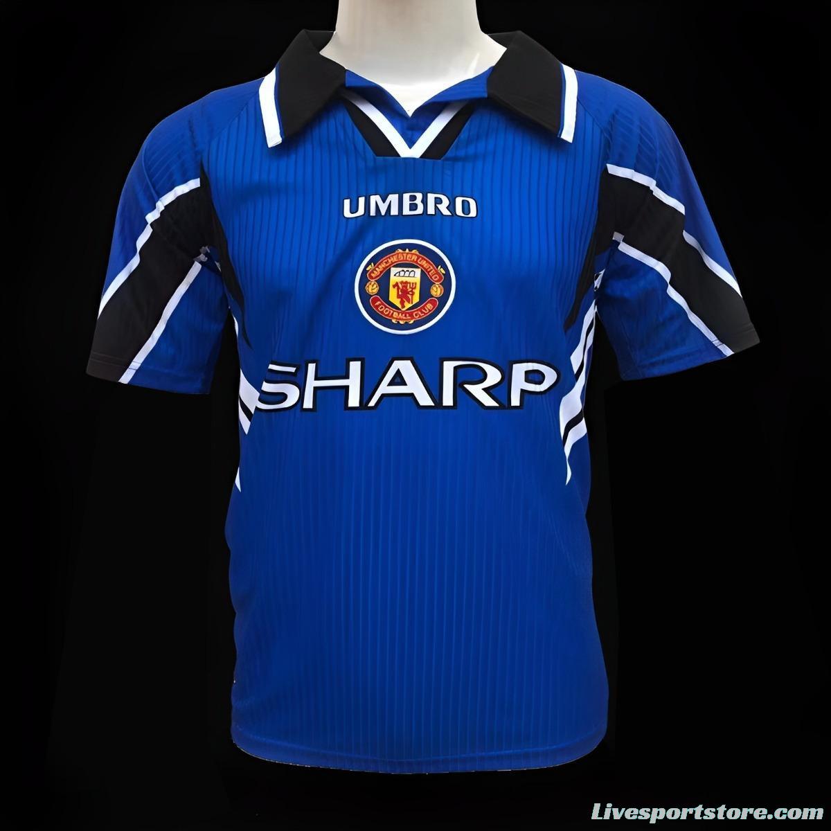 Retro 96/97 Manchester United Away Blue Jersey