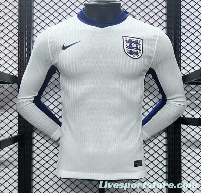 Player Version 2024 England Home Long Sleeve Jersey