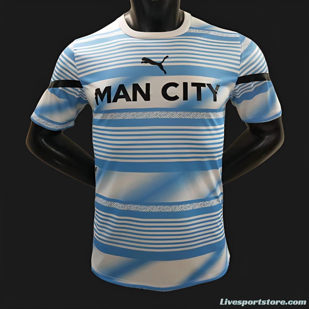 24/25 Manchester City Pre-Match Blue Jersey