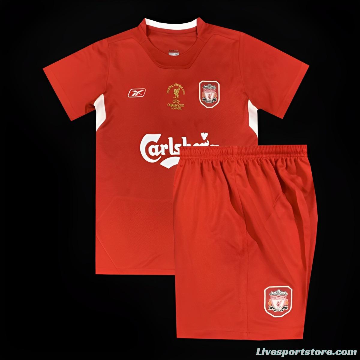 Retro Kids 04/05 Liverpool Home Jersey