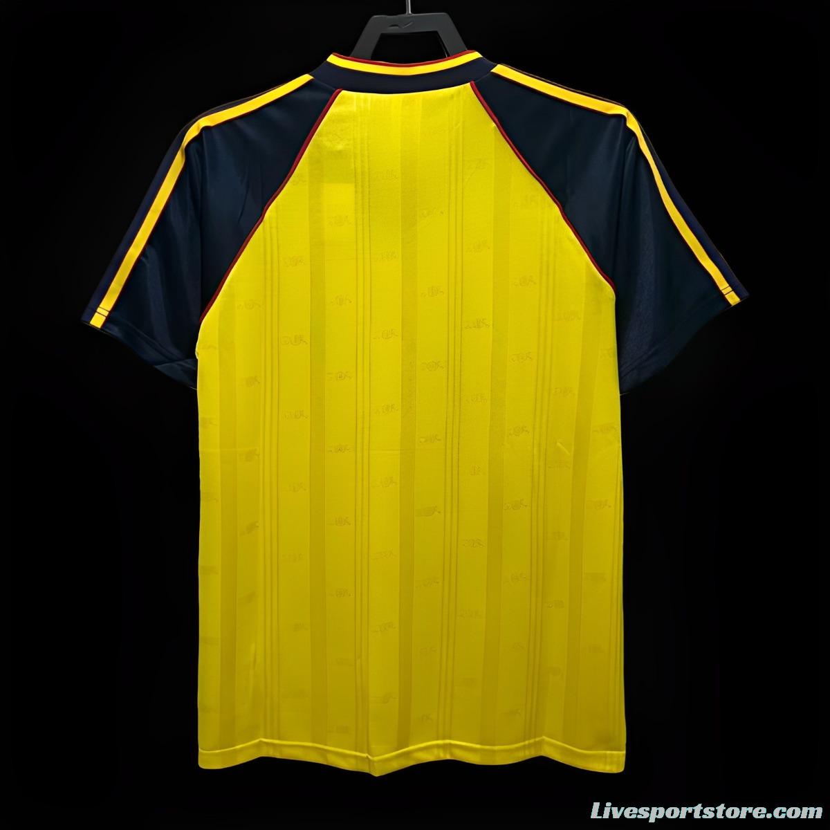 Retro 88/90 Arsenal Away Yellow Jersey