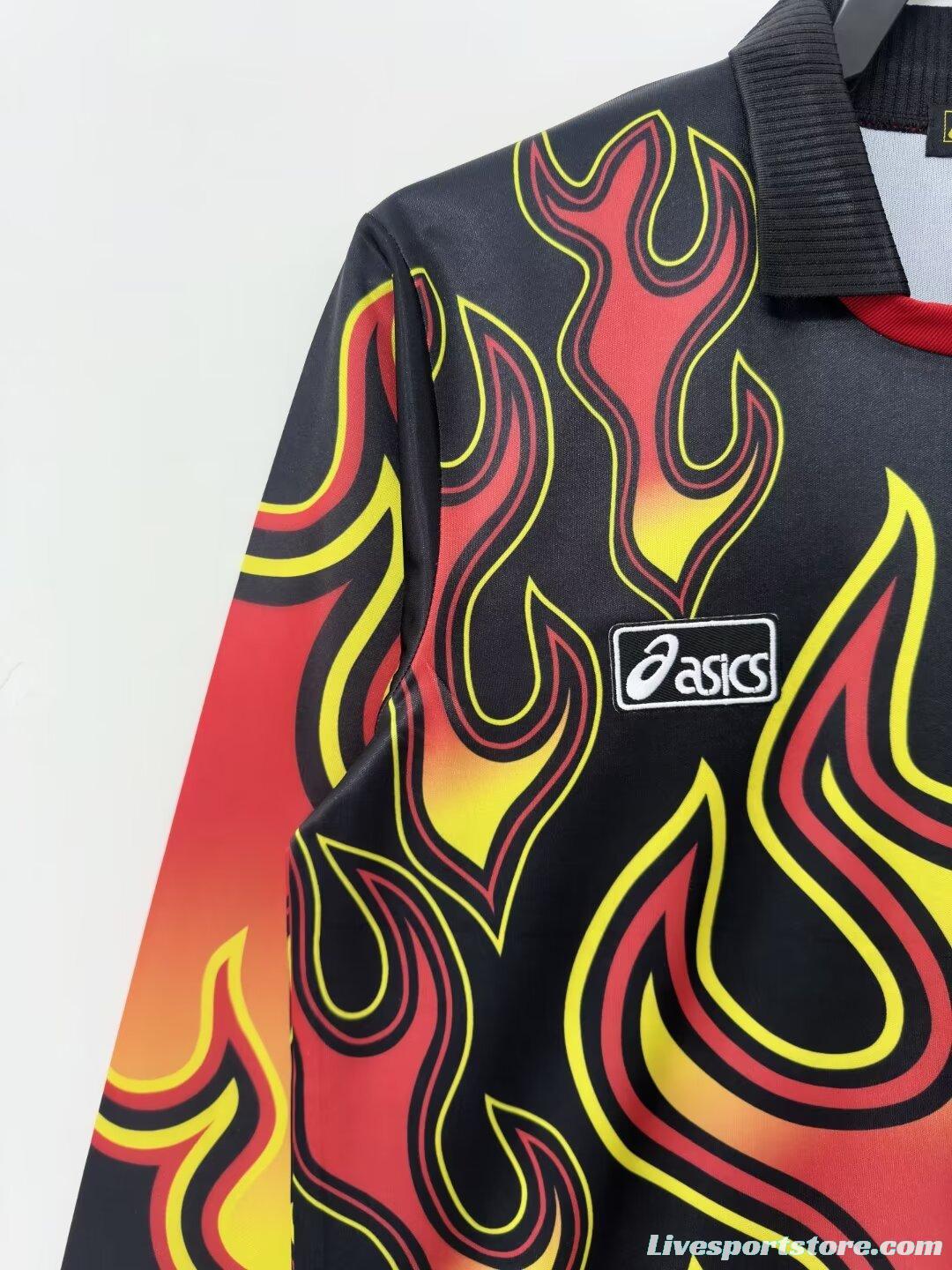 Retro 1998 Japan Goalkeeper Red Flame Long Sleeve Jersey