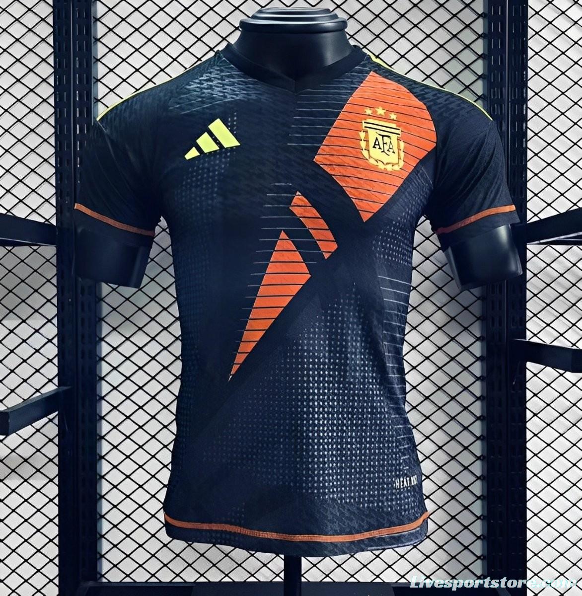 Player Version 2024 Argentina Black Goalkeeper Jersey