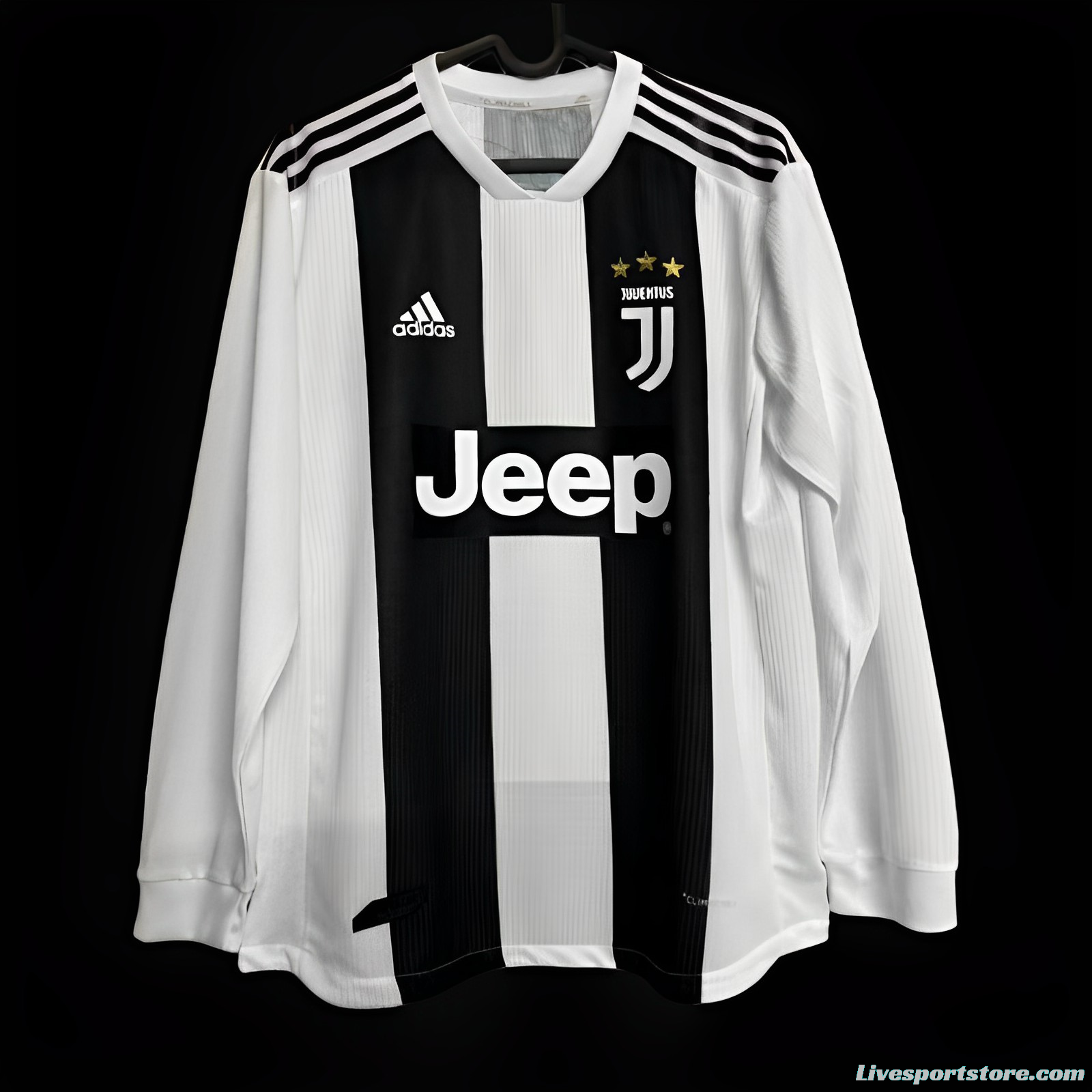 Player Version Retro 18/19 Juventus Home Long Sleeve Jersey