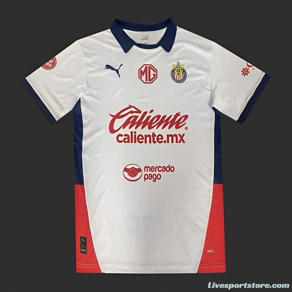 24/25 Chivas Guadalajara Away White Jersey