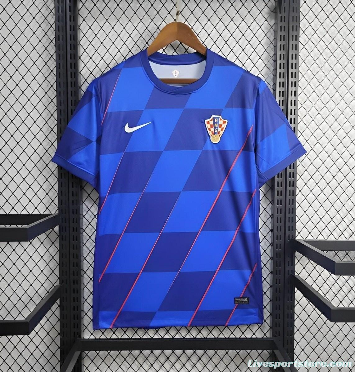 2024 Croatia Away Blue Jersey