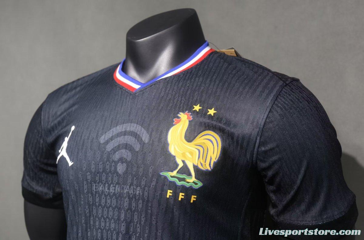 Player Version 2024 France x Balenciaga Navy Special Jersey