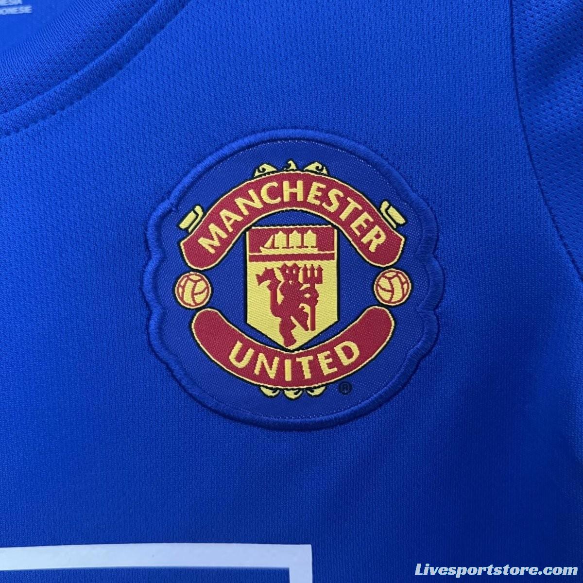 Retro 24/25 Kids Manchester United Third Blue Jersey