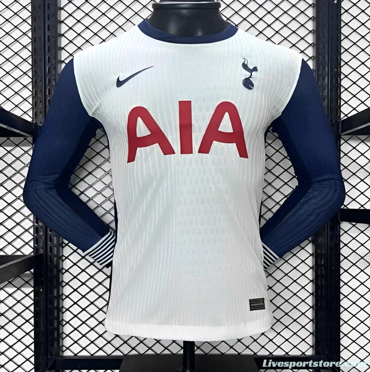 Player Version 24/25 Tottenham Hotspur Home Long Sleeve Jersey