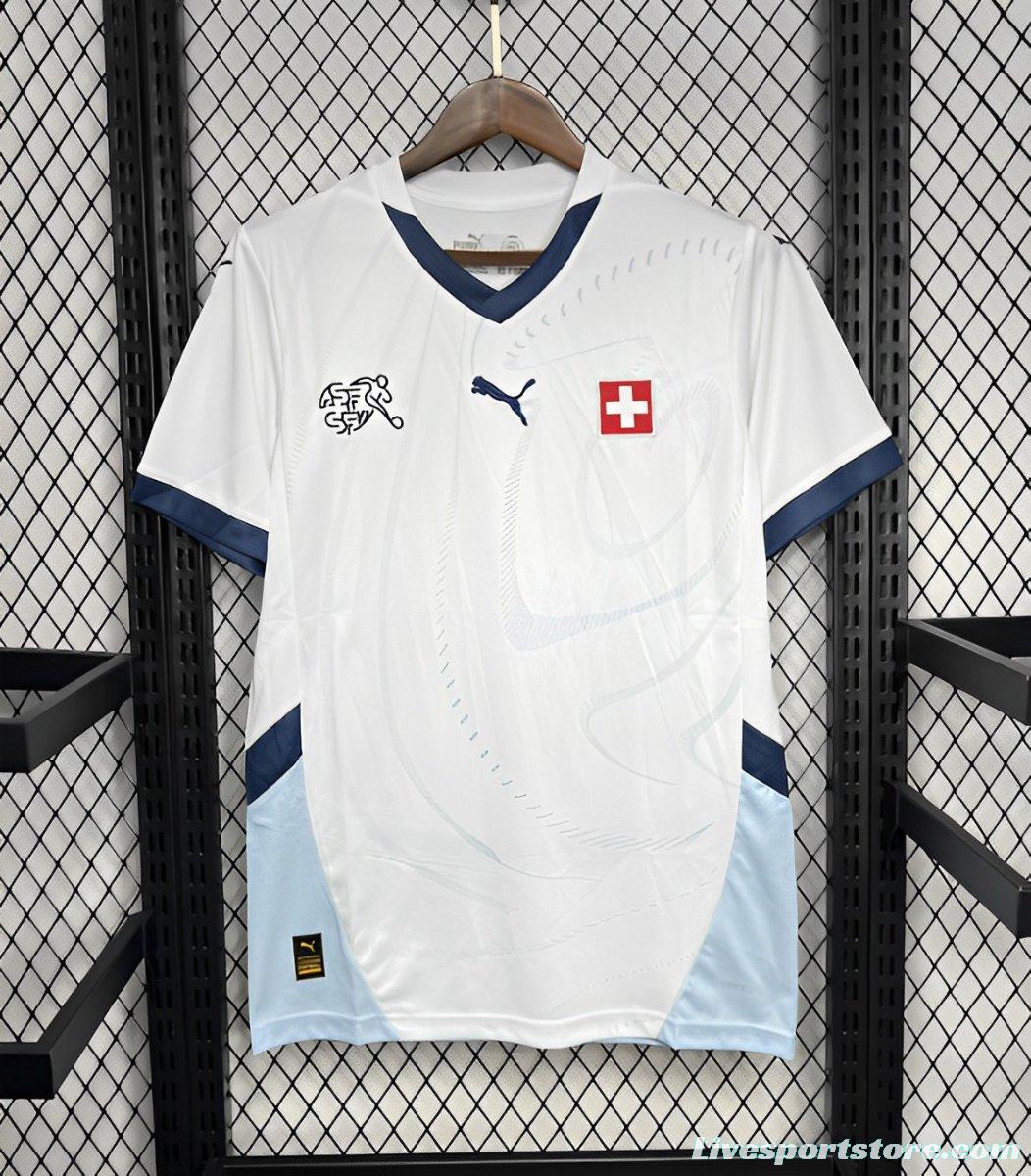 2024 Switzerland Away White Jersey