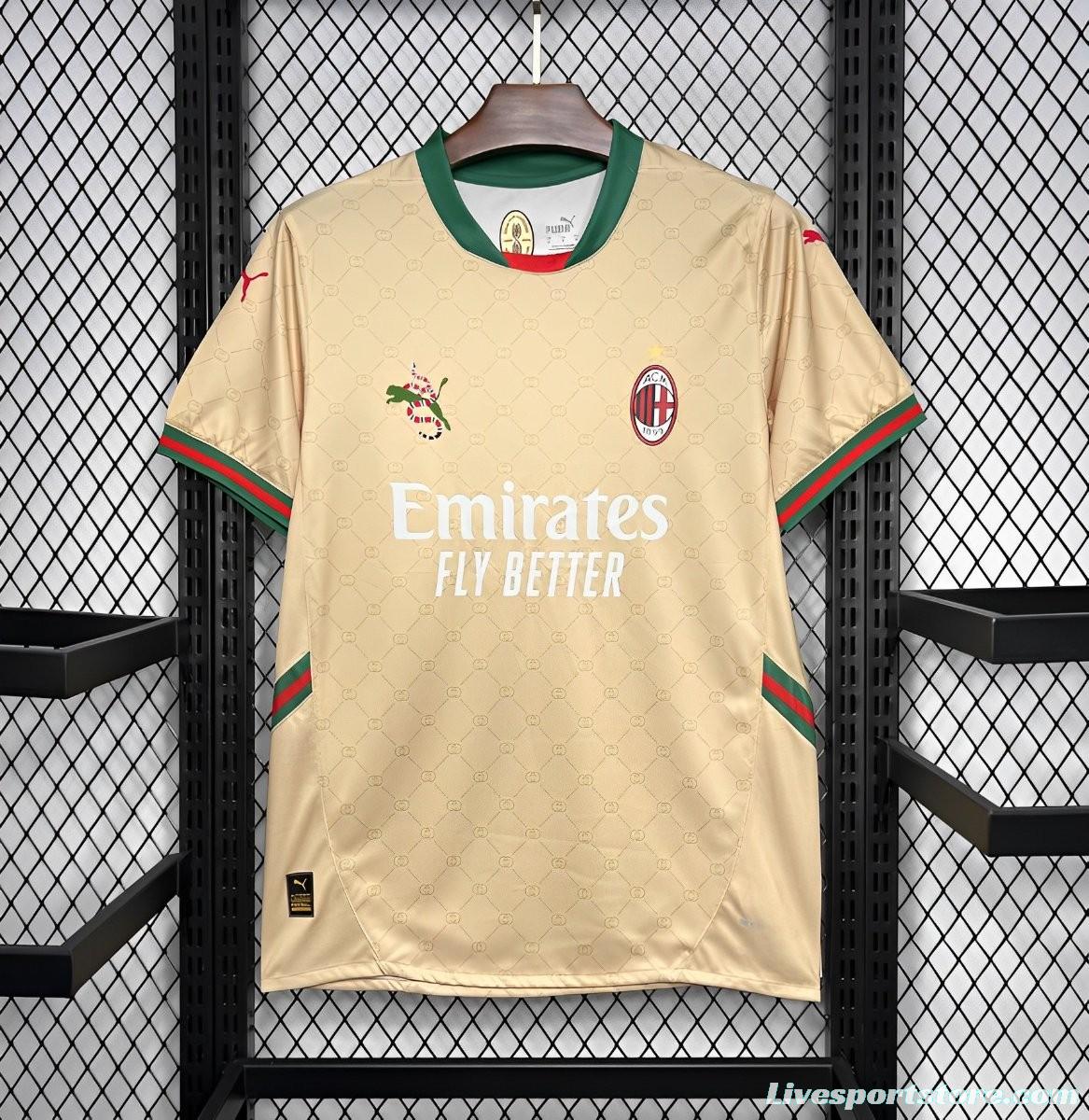 24/25 AC Milan x Gucci Golden 125th Anniversary Jersey