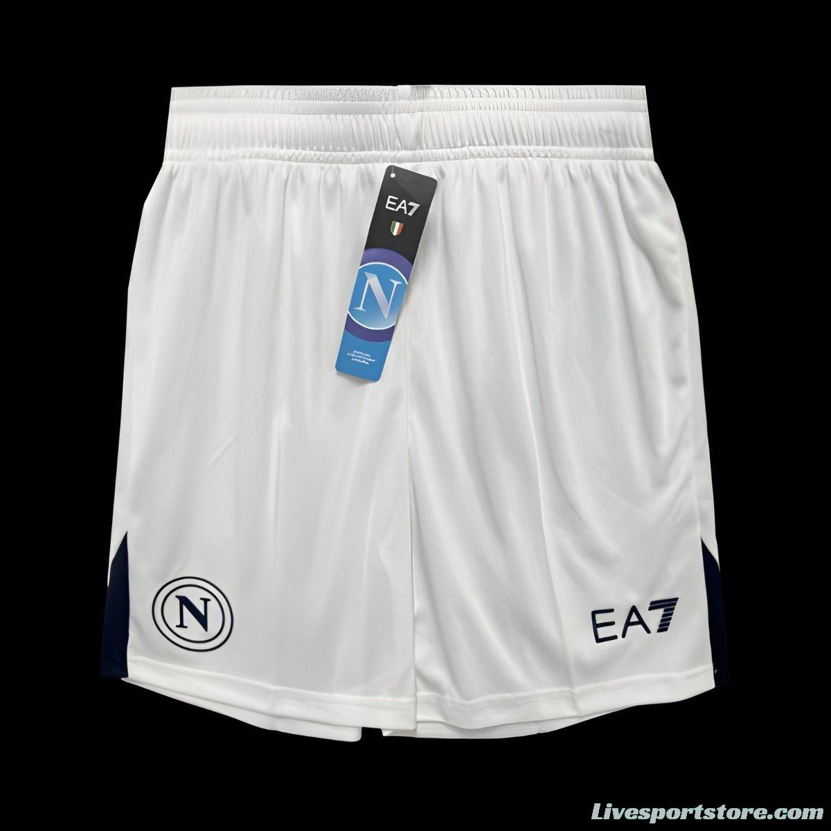 24/25 Napoli Away White Shorts