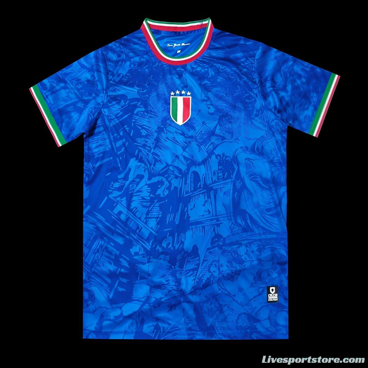 2024 Italy Michelangelo Blue Special Training Jersey